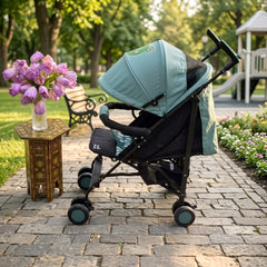 Lightweight Foldable Baby Stroller with Cute Character Canopy