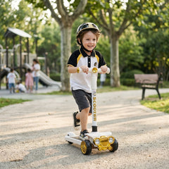 3-in-1 Foldable Children's Scooter with PU Wheels and Three Wheels