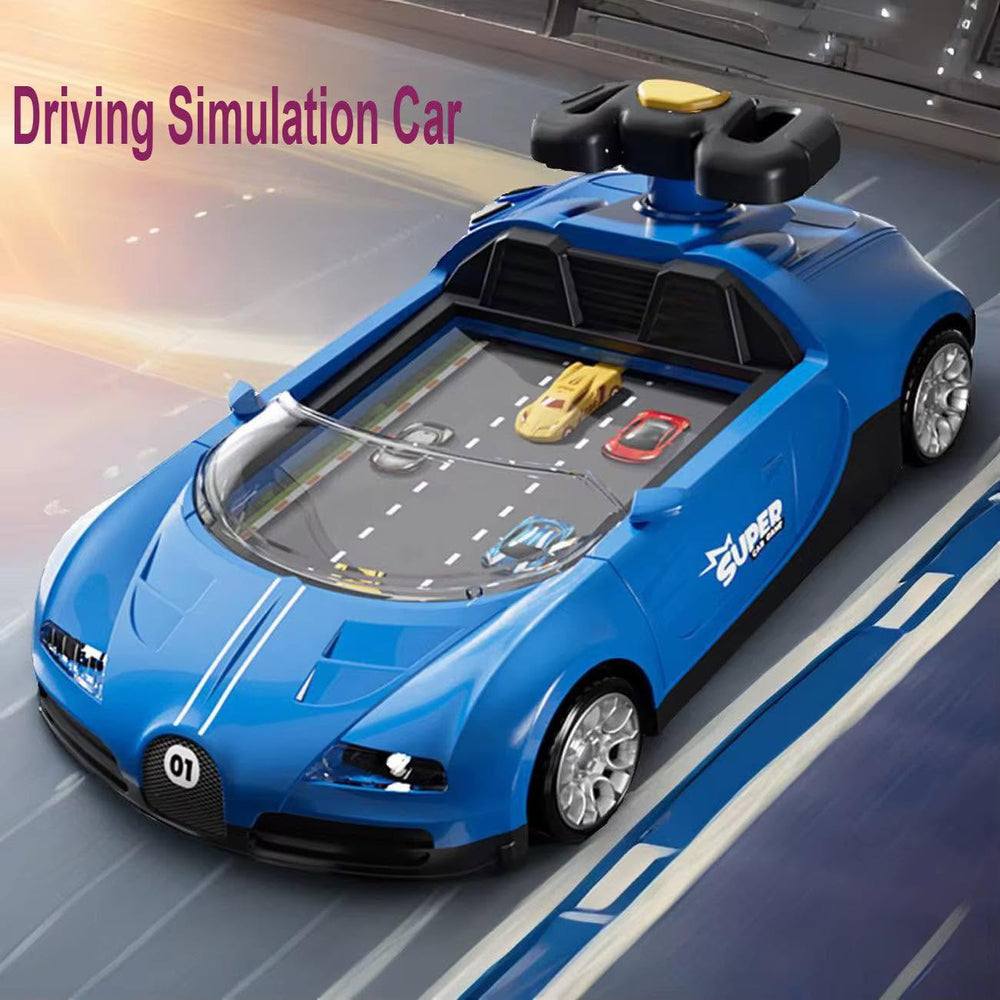 Sports Car Steering Racing Game – Interactive Steering Wheel Racing Toy with Lights & Sounds