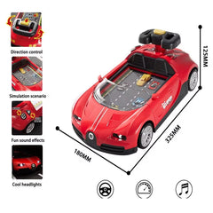Sports Car Steering Racing Game – Interactive Steering Wheel Racing Toy with Lights & Sounds