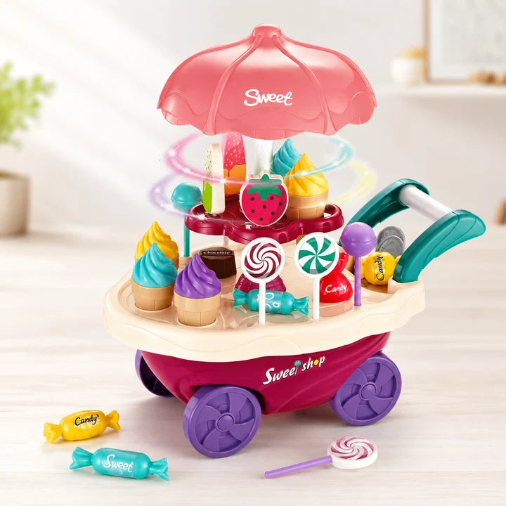 Musical Candy Cart Toy for Kids – Fun Sound & Interactive Pretend Play Toy