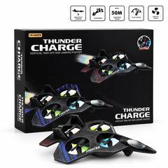 Thunder Charge RC Fighter Drone – 2.4GHz Remote Control Quadcopter with 360° Stunts & LED Lights