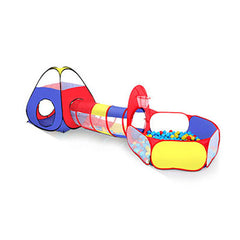 3-in-1 Kids Pop-Up Play Tent – Foldable Playhouse with Crawl Tunnel & Ball Pit