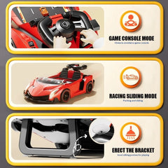 Sports Car Steering Racing Game – Interactive Steering Wheel Racing Toy with Lights & Sounds
